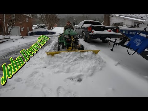 Plowing my Neighbors out in a blizzard | John Deere x570