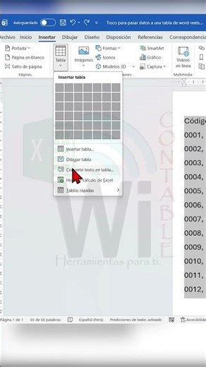Haz ESTO y Word convierte tus datos en TABLA