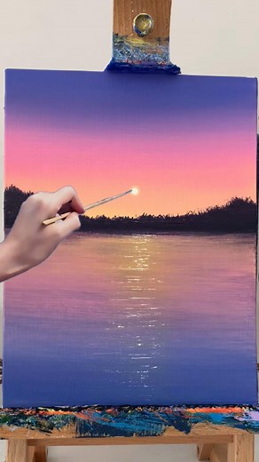 119K views · 2K reactions | Easy Way to Paint a Beautiful Sunset for Beginners #painting #acrylicpainting #sunsetpainting #paintingideas #art | Soul & Canvas | Facebook