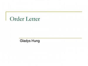 Order Letter - SlideServe