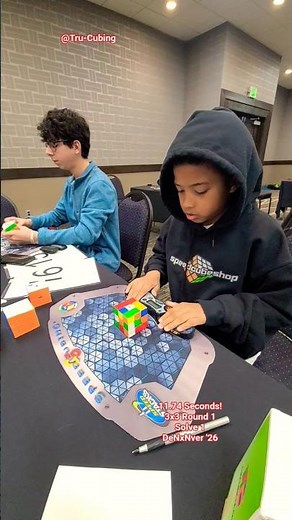 11.74 Seconds! DeNxNver '26, 3x3 R1,S1 #shorts #fyp #speedcubeshop #viral #first #share #fun