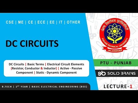 DC Circuits | Lec 1 | Basic Electrical Engineering (BEE) | B.Tech | PTU | CGCU