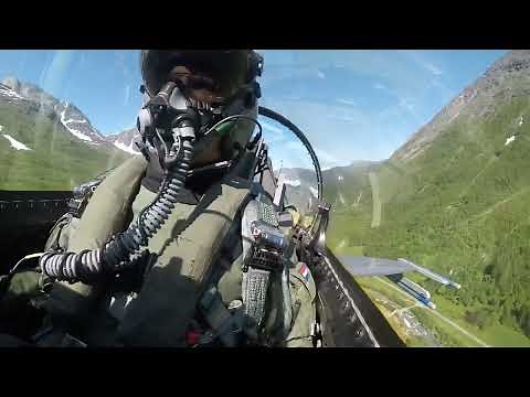 RNLAF F-16 low level flying Norway cockpit footage - 2022