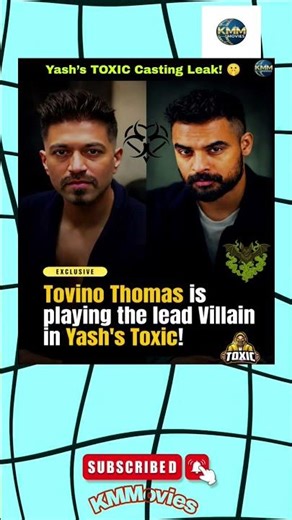 Tovino Thomas as VILLAIN in Yash's TOXIC! 🔥#Yash #TovinoThomas #ToxicMovie#SouthCinema #Shorts