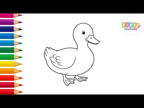 How to Draw a Duck Super Easy and Cute | easy drawing