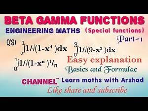 special functions Engineering mathematics beta gamma functions 1 degree mathematics