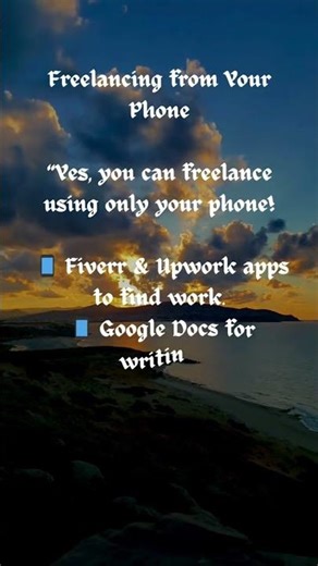 Ho to start freelancing from your phone