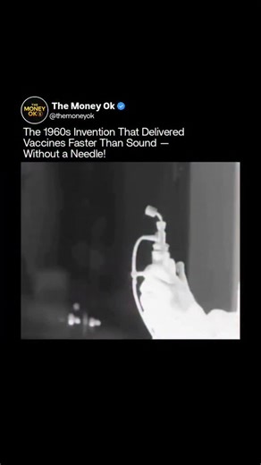 The Money Ok on Instagram: "Did you know this futuristic medical tech existed over 60 years ago? Back in the 1960s, engineers built something that looked like it came straight from science fiction — a needle-free injector. 💉⚡ Instead of using a sharp needle, this device used extreme pressure to shoot a tiny, focused jet of liquid — traveling faster than the speed of sound — directly through the skin. The fluid entered the body in a split second, delivering medicine or vaccines without piercing 