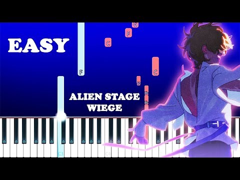 ALIEN STAGE - Wiege (EASY Beginner Piano Tutorial)