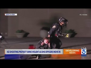 Video shows ICE protest turn violent in Southern California amid nationwide uproar