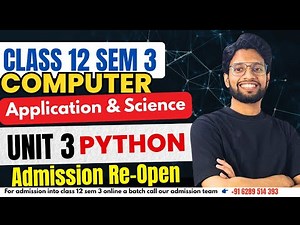 Python Class 12 Computer Application [Chapter 3] |class 12 computer application/Science 3rd semester