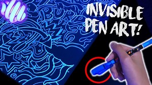 Epic Glow Pen Doodle! ✍️🔦 Smiggle Spy Pen Art Challenge (Invisible Ink – Satisfying Reveal)