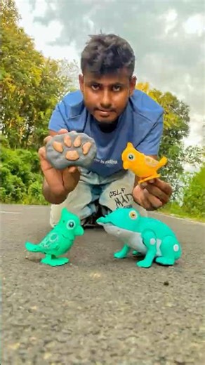 RGB light Jumping Frog Animal Unboxing and testing Review