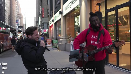 This guy just walks out of a restaurant to sing with a street guitarist. Something truly special happens during the last chorus! ❤️❤️ | Guitaro