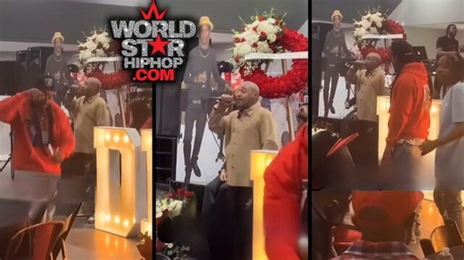 Blood Member Hits Wild R&B Notes At Funeral… Remixes R.Kelly’s “Feelin On Yo B**ty” While Paying Tribute To Fallen Friend In Inglewood
