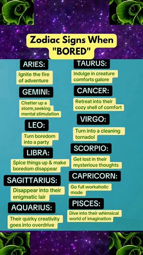 68K views · 159 reactions | When Zodiac Signs Get Bored   Ever wondered what each zodiac sign does when boredom hits? From wild adventures to funny habits, every sign has its own way to kill time!  Watch now and tag your friends if it’s true! #zodiacfun #viralreels #fyp #astrologyfacts #zodiacmoods #facebookreels #reelitfeelit | Zodiac Signs Hub | Facebook