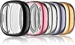 Screen Protector Compatible with Fitbit Google Ace LTE Case, Soft TPU Plated Case All-Around Protective Screen Full Cover Bumper Compatible for Fitbit Google Ace LTE Smart Watch