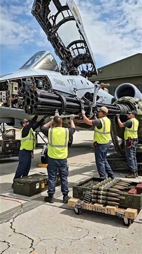 U.S. A-10 10-Step Weapon Installation ASMR #a10 #militaryasmr #airforce #engineering #weaponsetup