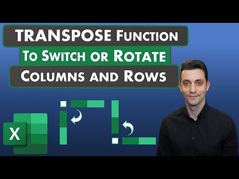 Excel Tips - TRANSPOSE Function - Switch or Rotate Columns and Rows