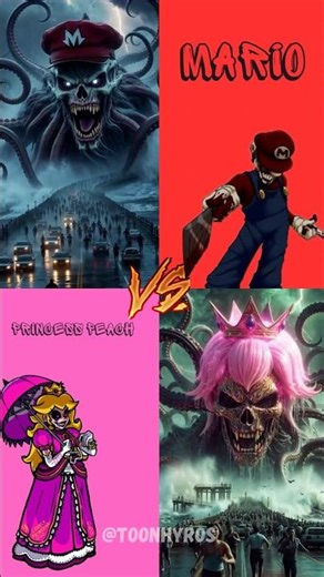 Scary versions of Mario pricess Peach story 😱💥 #mariobros #mario #supermario