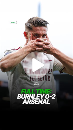 Arsenal extend their lead at the top of the Premier League after easing to a 2-0 victory at Burnley with goals from Gyokeres and Rice 🚨 #arsenal #news #premierleague #burnley #gyokeres | Daily Mail Sport