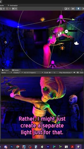 Composing a shot for our 90s CD-ROM horror game, Forbidden Solitaire. #gamedev #horrorgames