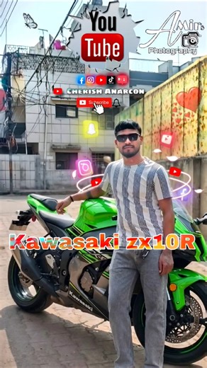 Kawasaki zx-10R bike #zx10r #shorts #viral #shortvideo #subscribe #youtubeshorts #funny#video#india