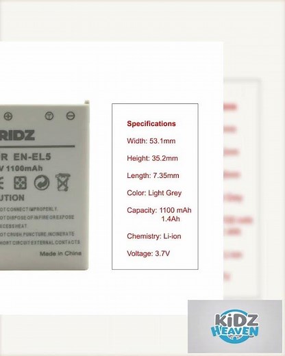 HRIDZ EN-EL5 Battery for Nikon Coolpix 3700 4200 5200 5900 7900 E3700 P5000