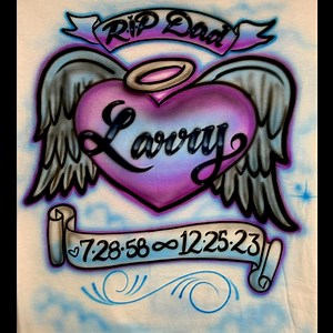 Airbrush Memorial Shirt Bundle– Group or Family Bundle – Matching Custom Airbrush Tees - - - Rip Shirt - in Loving Memory - Funeral Shirt - Etsy UK