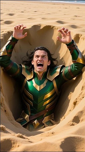 Epic Beach Fight! Flash vs. Loki! Who will be king of the beach? #dc #marvel
