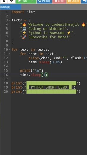 Coding on Mobile with Python 🔥📱 #shorts