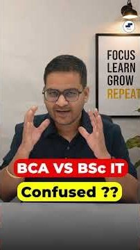 😱 BCA vs BSc IT 2026 | Which Is Better for IT Jobs? Salary, Jobs & Scope #bca #bscit #bsc