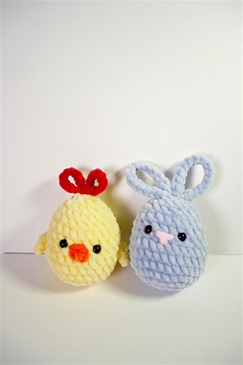 Easter Bunny & Chick Crochet Pattern Bundle | Beginner Amigurumi PDF - Etsy