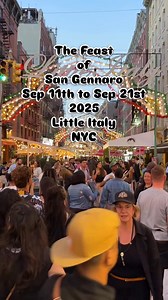 ✨ Little Italy’s biggest tradition is BACK! ✨The Feast of San Gennaro 2025 returns to Mulberry Street starting September 11 – 21 🗽🎉.11 days of authentic Italian food 🍝🍷, live music 🎶, parades 🎺, and the iconic Grand Procession honoring San Gennaro on September 19.👉 Who’s ready for cannoli, sausage & peppers, and NYC’s most famous street festival?📍 Little Italy, New York City#SanGennaro #FeastOfSanGennaro #fblifestyle | New York City Photos