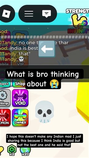 bro really just said "India is best" #roblox #funny #funnymoment