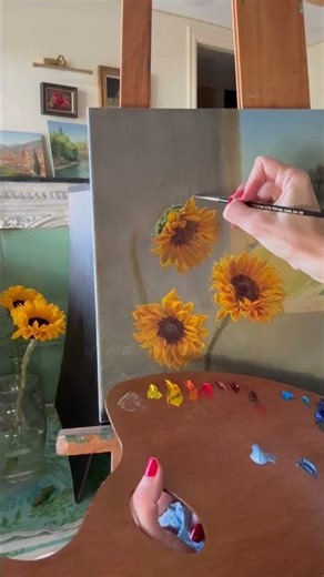 #pleinairpainting #shorts_video #paintinginprogress #landscapepainting #floralpainting #