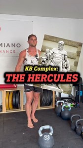 HERCULES Kettlebell Complex! And really fun one to challenge your upper body strength with a kettlebell! Grab a heavy one and get that thing overhead! 🛎️Comment 20 on this post to get my 20 best kettlebell complexes! | Pat Damiano Performance