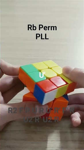 How to solve the PLL case - Rb Perm - with an algorithm. With Rubik's cube notation.