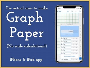 Use actual dimensions when creating graph paper.