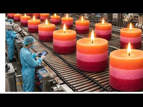 Amazing Candle Factory Process – How Candles Are Made! 🕯😲
