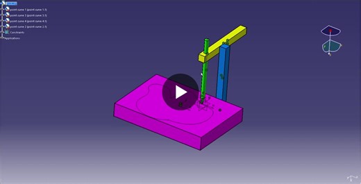 CATIA V5 Point Curve Joint Simulation in DMU Kinematics | Shubham Pawar posted on the topic | LinkedIn