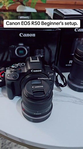 Canon EOS R50 Beginner's setup. Lens1 Canon RF-S Lens 18-150mm F3.5-6.3 IS STM Lens2 Canon RF 50mm 1.8 STM Lens3 RF-S 18-45mm F4.5-6.3 IS STM Lens Canon EOS R50 Body. @canonusa #FYP #ForYouPage #ViralTikTok #DailyScroll #trendingnow #LearnOnTikTok #TikTokUK #canonr50 #canon