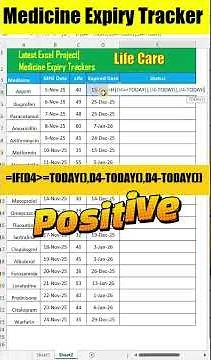 👍How to Create a Medicine Expiry Tracker in Excel #excel #excelforbeginners #excelshorts
