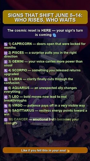 Who shifts and who waits June 8–14 2026 #weeklyhoroscope #zodiacsigns #astrologytok #cosmicenergy