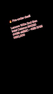 🔥 Pre-order deal! Lenovo 100e 2nd Gen - Intel Celeron N4020 - 64GB eMMC - 4GB RAM - HDMI - ₦80,000 https://shopinverse.com/products/lenovo-100e-2nd-gen 𝗕𝗔𝗦𝗜𝗖 𝗗𝗘𝗧𝗔𝗜𝗟𝗦 Brand: Lenovo Model: 100e 2nd Gen Type: Ultrabook Processor: Intel® Celeron® N4020 @ 1.10GHz 1.10GHz Storage capacity: 64GB eMMC Maximum Storage Capacity: 64GB eMMC RAM: 4GB Maximum RAM Upgrade: 4GB Supported OS: Windows 10 Battery health: Excellent Minimum battery backup: 2 hrs Maximum battery backup: Depends on usage 