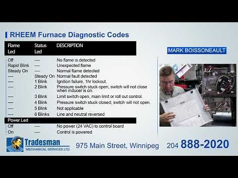 Rheem Furnace Fault Codes