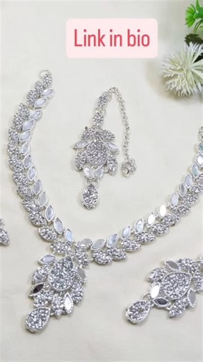 Elegant Fashion Jewellery Set for Girls & Women | Necklace Earrings Tika Bridal Style
