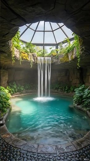Secret Waterfall Grotto Pool Build💧 #pooldesign #construction
