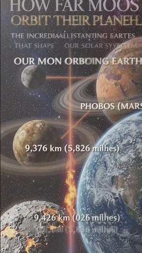 How Far Do Moons Orbit Their Planets? 🌙 Cinematic Space Comparison #space #solarsystem #spacelab