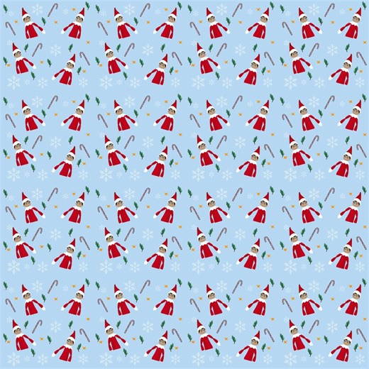 Elf Candy Cane Seamless Pattern - Etsy